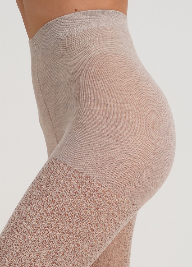 Колготки мягкие и теплые в сетку CASHMERE FASHION NET 120 (4) sand (бежевый)