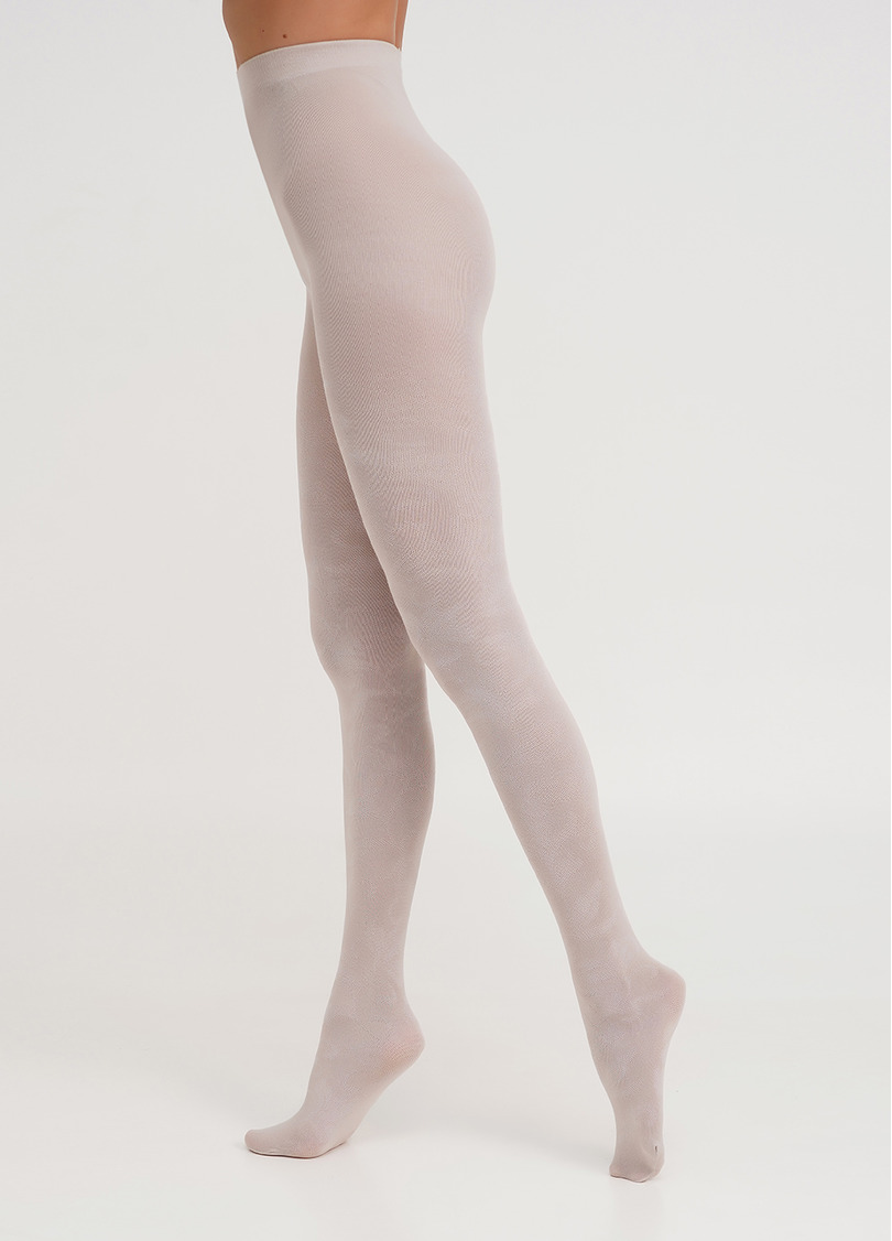 Хлопковые колготки с цветочным узором ECLIPSE 150 (3) moonlight (бежевый)