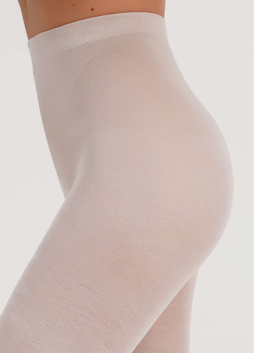 Хлопковые колготки с цветочным узором ECLIPSE 150 (3) moonlight (бежевый)