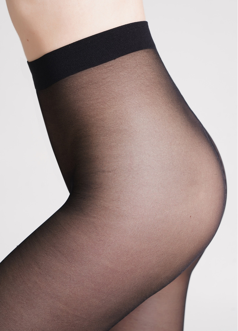 Колготки с надписью "YOU CAN" на бедре FASHIONISTA 40 (2) nero (черный)