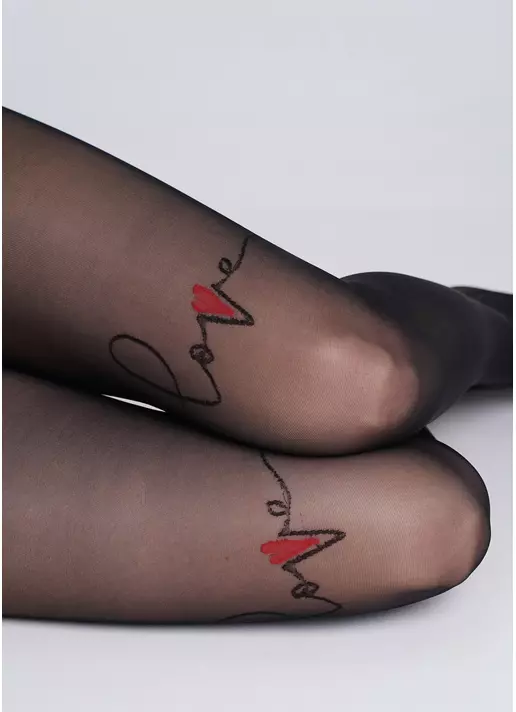 Колготки с надписью Love над коленями FOXY 20 (1) nero (черный) Колготки с надписью Love над коленями FOXY 20 (1) nero (черный)