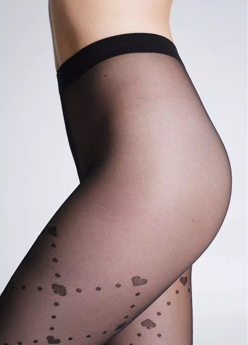 Колготки с узором карточных мастей INSOMNIA 20 (3) nero (черный)