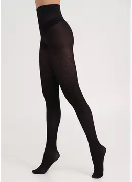 Колготки с геометрическим плетением NEXUS 80 (2) nero (черный)