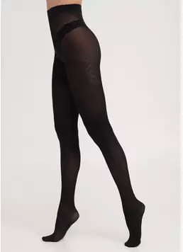 Колготки з геометричним візерунком OUTLINE 60 (1) nero (чорний)