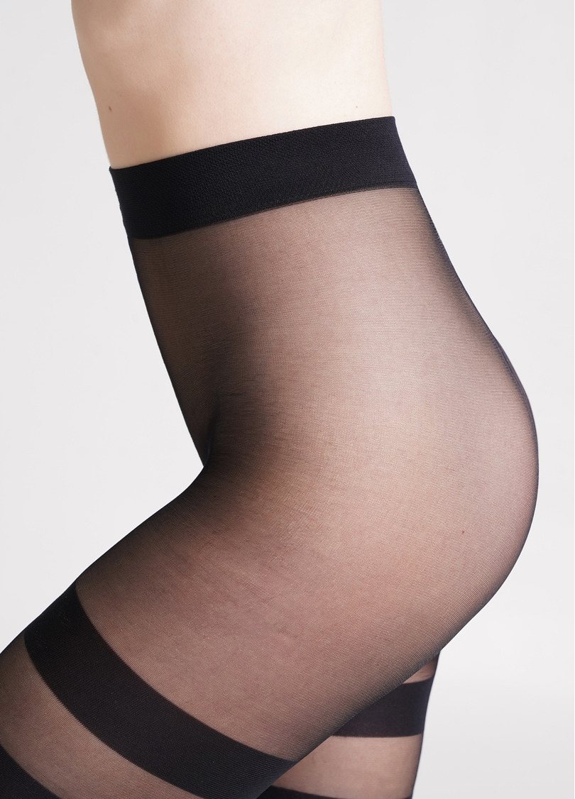 Колготки з імітацією панчіх та написом STYLE-UP 60 (2) nero (чорний)