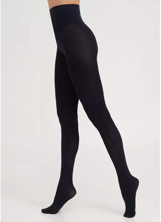 Колготки с геометрическим узором TATI 100 (3) blueberry (фиолетовый)