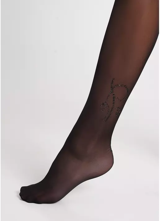 Колготки с блестящим узором ADORE 20 (2) nero (черный)