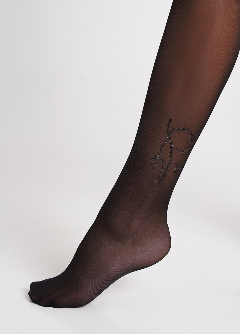 Колготки с блестящим узором ADORE 20 (2) nero (черный)