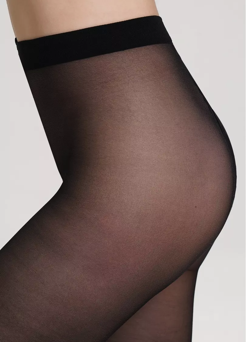 Колготки з блискучим написом ADORE 20 (6) nero (чорний)