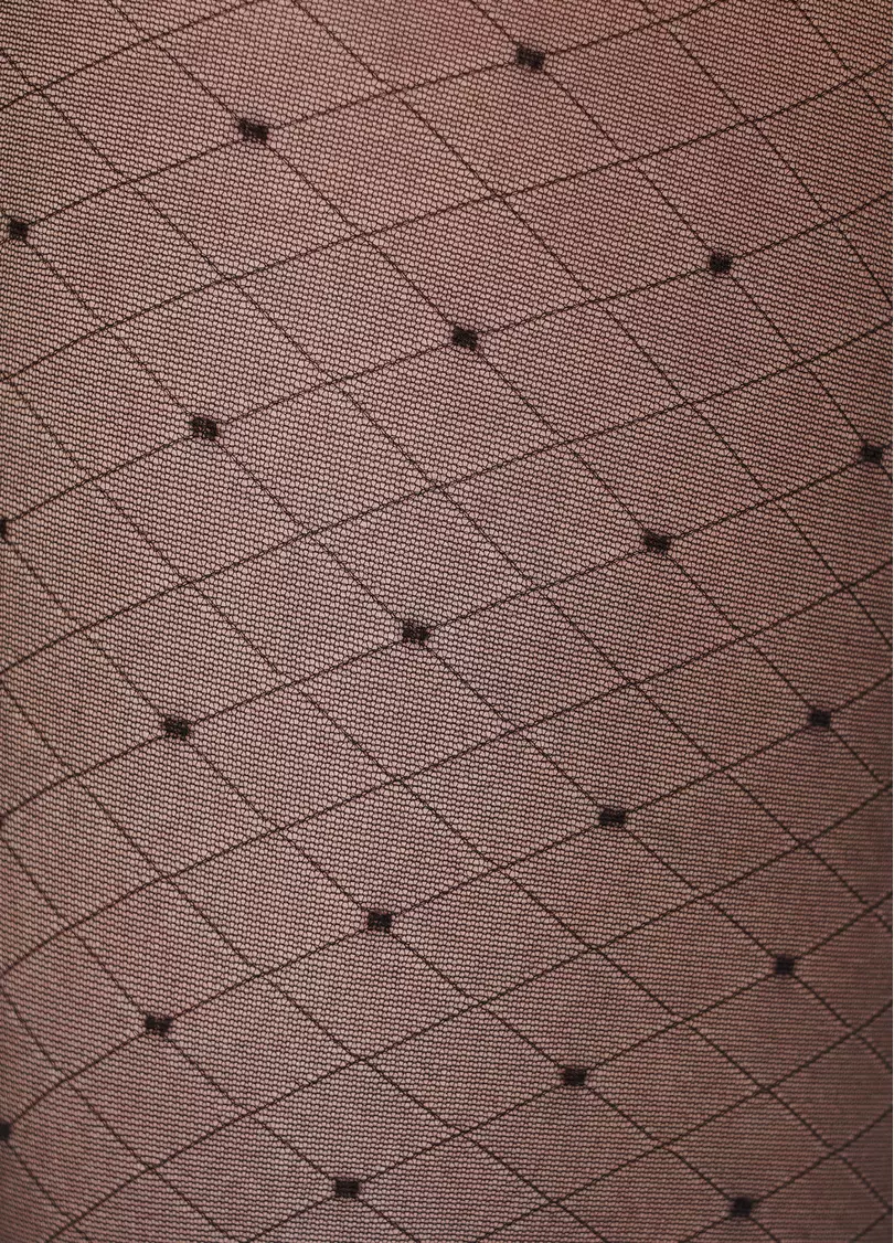 Колготки с геометрическим узором и в точку Afina 40 den model 3 (nero)