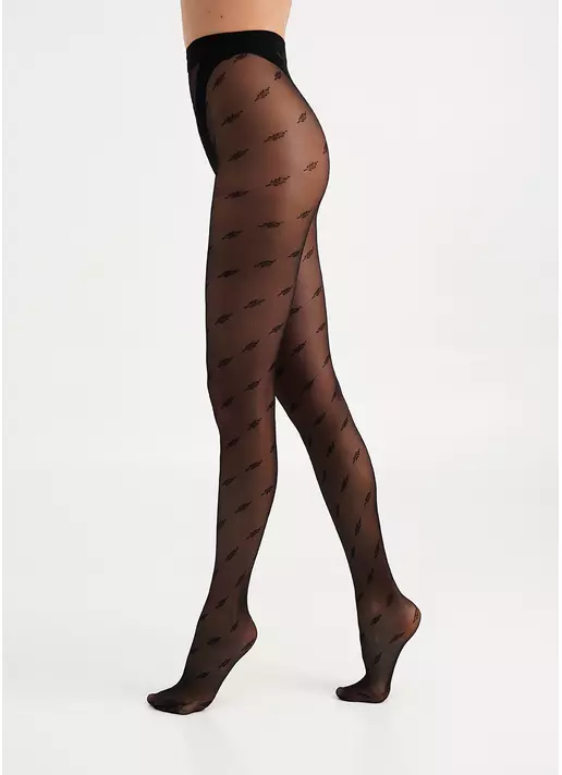 Колготки в колосья AFINA 40 (6) nero (черный)