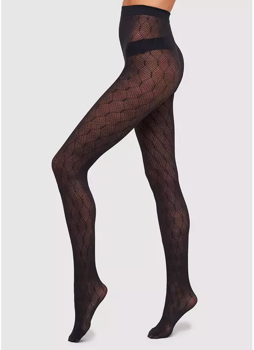 Колготки с геометрическим рисунком Ajour 60 den model 3