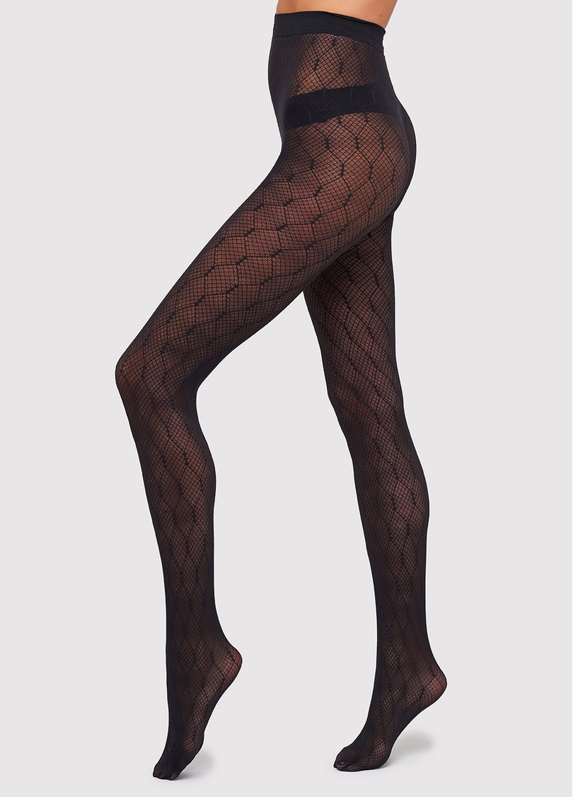 Колготки с геометрическим рисунком Ajour 60 den model 3