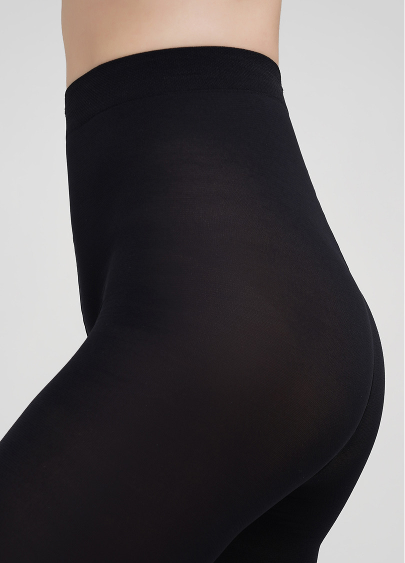 Колготки з прозорими смугами та стопою ALIKE 40 (1) nero (чорний)