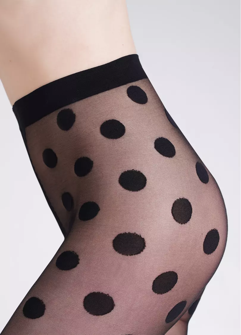 Колготки у великий горох AMALIA 20 (12) nero (чорний)