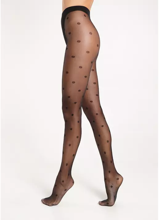 Колготы в большой горох AMALIA 20 (6) nero (черный)