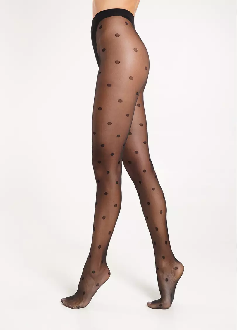 Колготи у великий горох AMALIA 20 (6) nero (чорний)