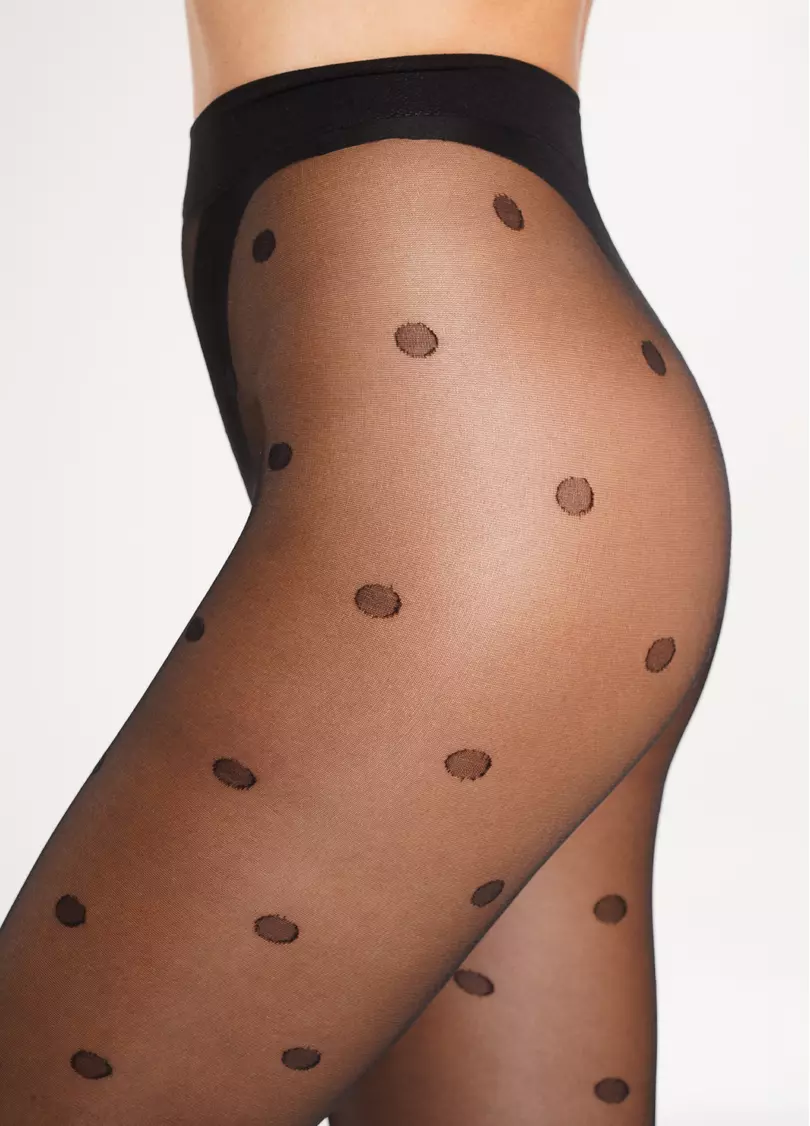 Колготи у великий горох AMALIA 20 (6) nero (чорний)