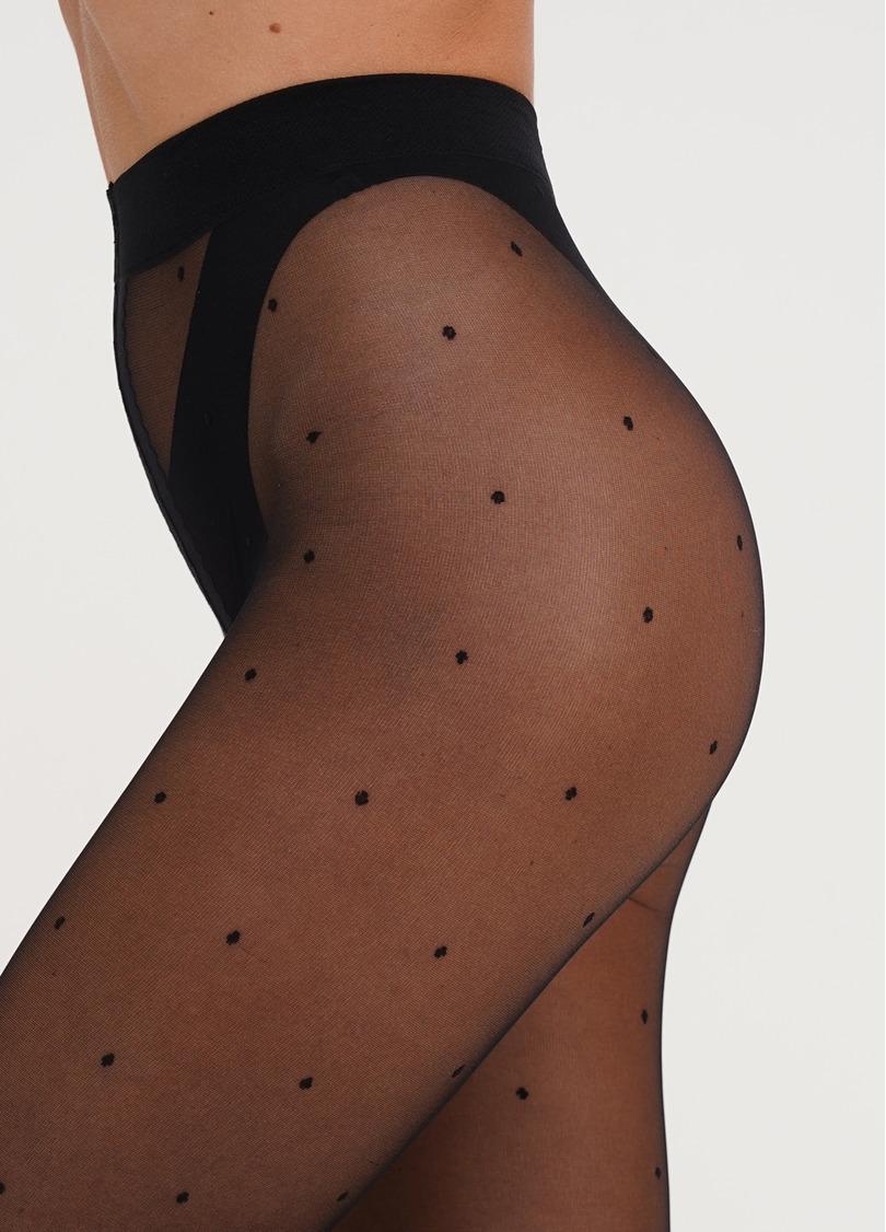 Колготки в горох AMALIA 20 (9) nero (чорний)