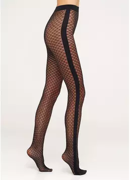 Колготки с рисунком крупной сетки и полосами по бокам Arianna Stripe 20 den model 1 Колготки с рисунком крупной сетки и полосами по бокам Arianna Stripe 20 den model 1