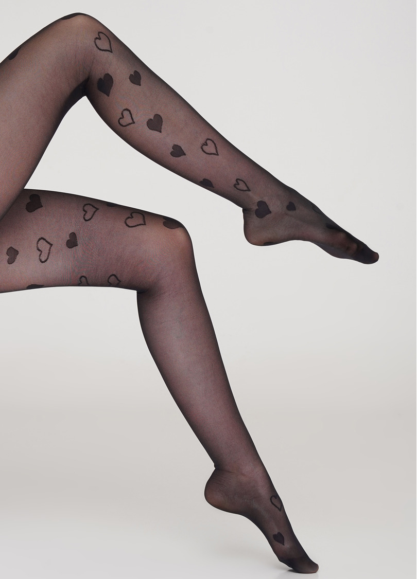 Колготки з малюнком "серця" Ayrys 20 (2)