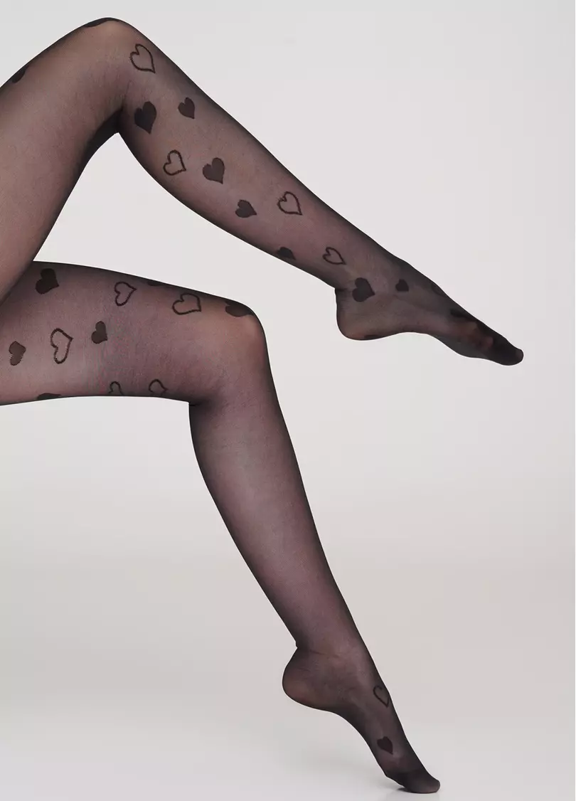 Колготки з малюнком "серця" Ayrys 20 (2)