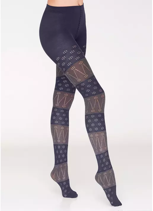 Теплі колготки з візерунком BONITA 150 (3) (navy/iron)