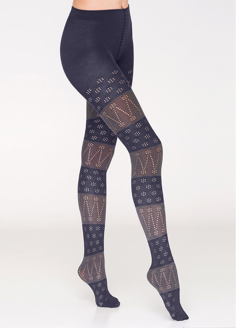 Теплі колготки з візерунком BONITA 150 (3) (navy/iron)