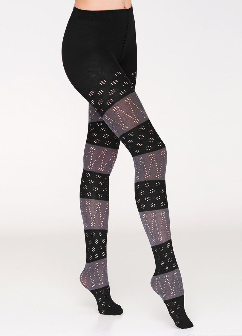 Теплі колготки з візерунком BONITA 150 (3) (nero/iron)