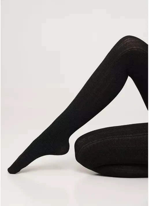 Колготки из вискозы с узором CASHMERE TOUCH FASHION (1) black (черный)