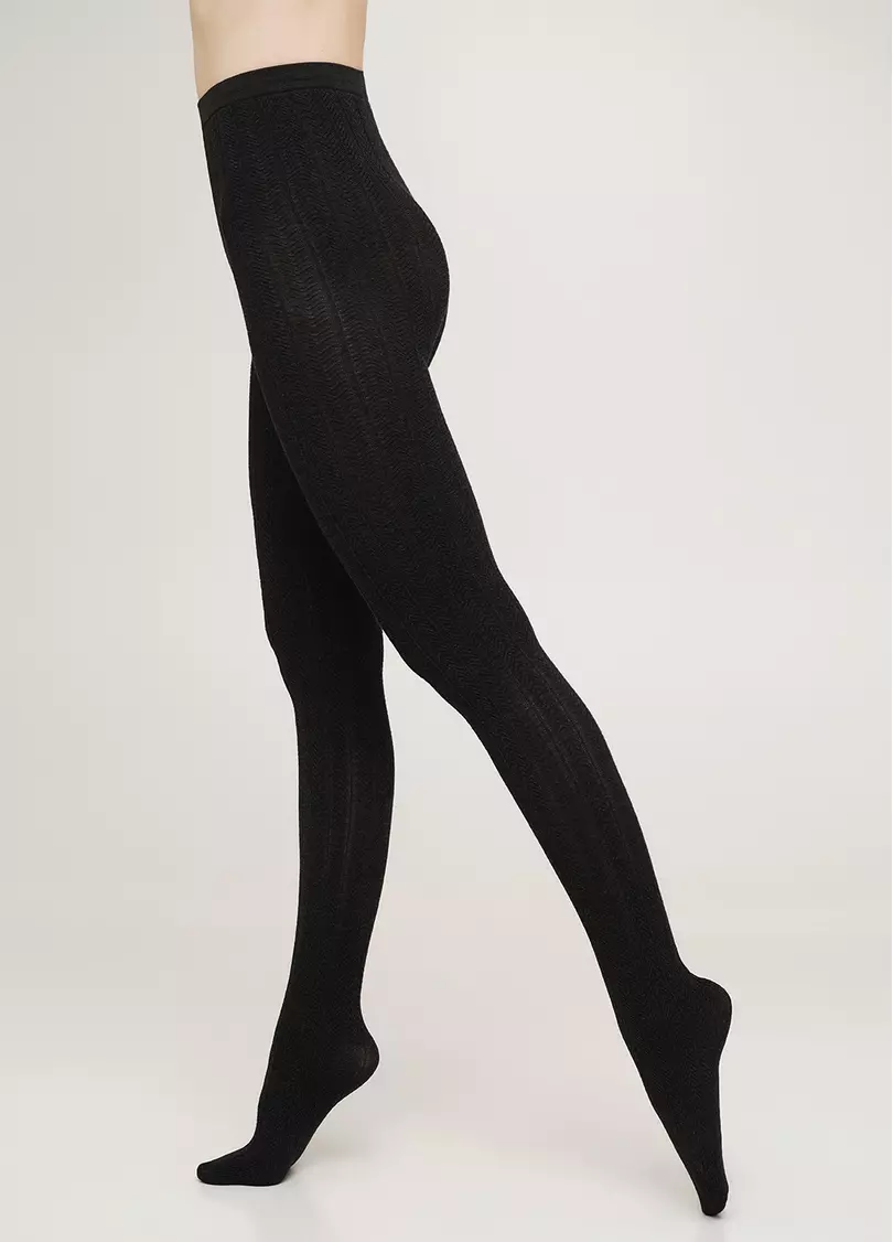Колготки из вискозы с узором CASHMERE TOUCH FASHION (1) black (черный)