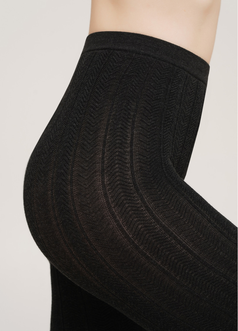 Колготки з віскози з візерунком CASHMERE TOUCH FASHION (1) black (чорний)