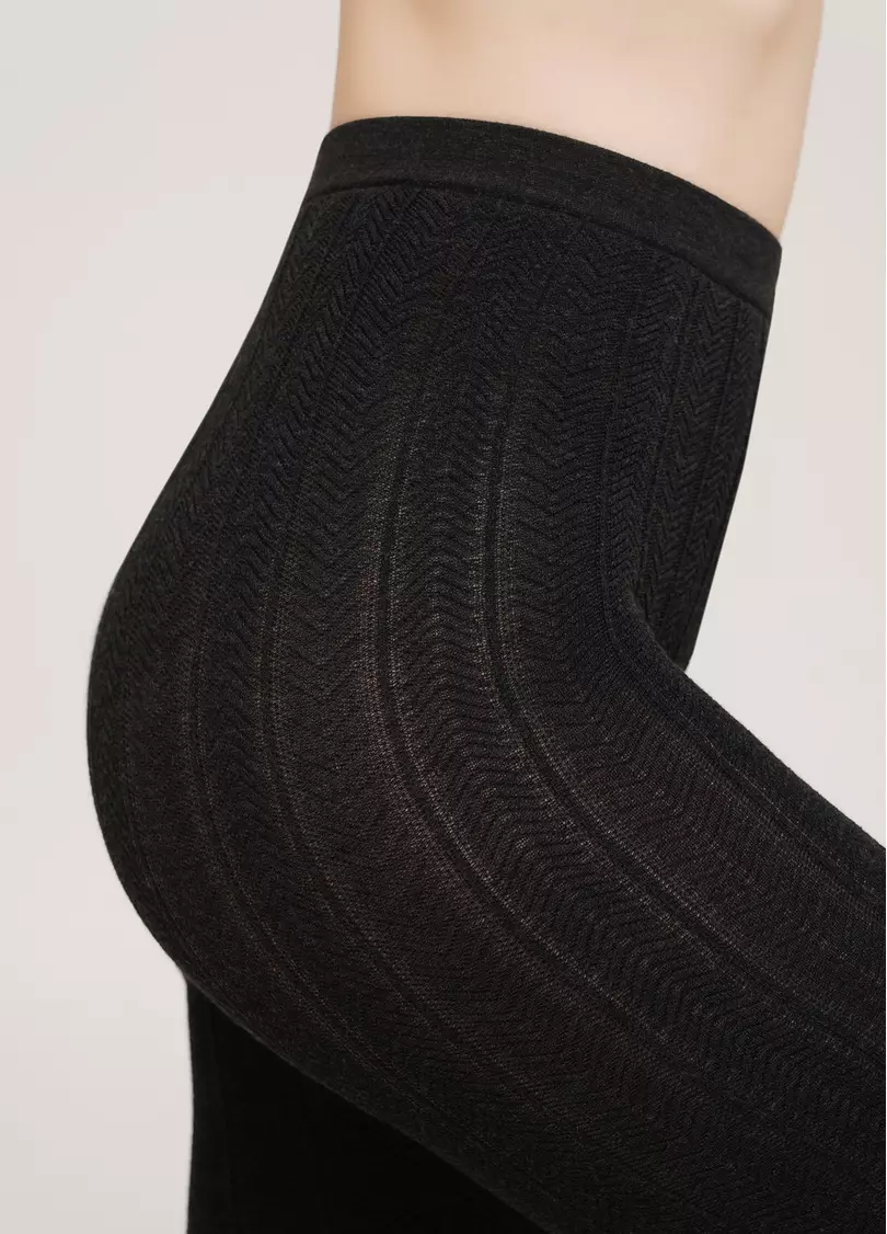 Колготки из вискозы с узором CASHMERE TOUCH FASHION (1) black (черный)