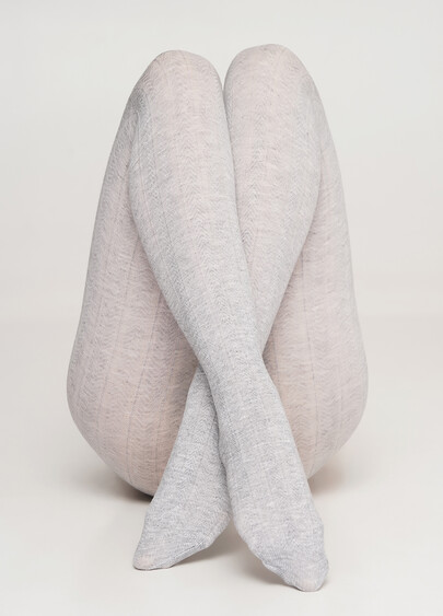Колготки из вискозы с узором CASHMERE TOUCH FASHION (1) light grey melange (серый)
