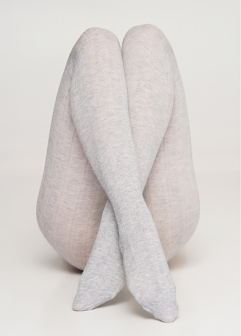 Колготки з віскози з візерунком CASHMERE TOUCH FASHION (1) light grey melange (сірий)