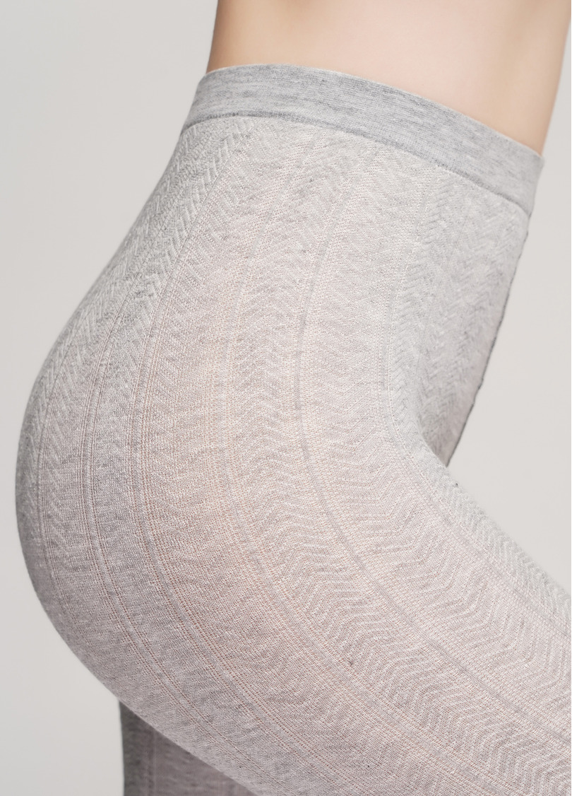 Колготки з віскози з візерунком CASHMERE TOUCH FASHION (1) light grey melange (сірий)