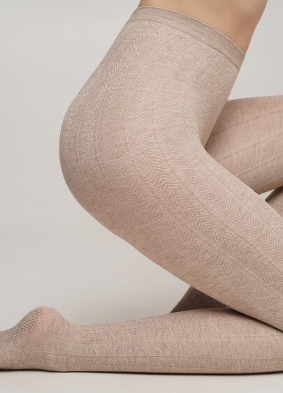 Колготки из вискозы с узором CASHMERE TOUCH FASHION (1) sand (бежевый)