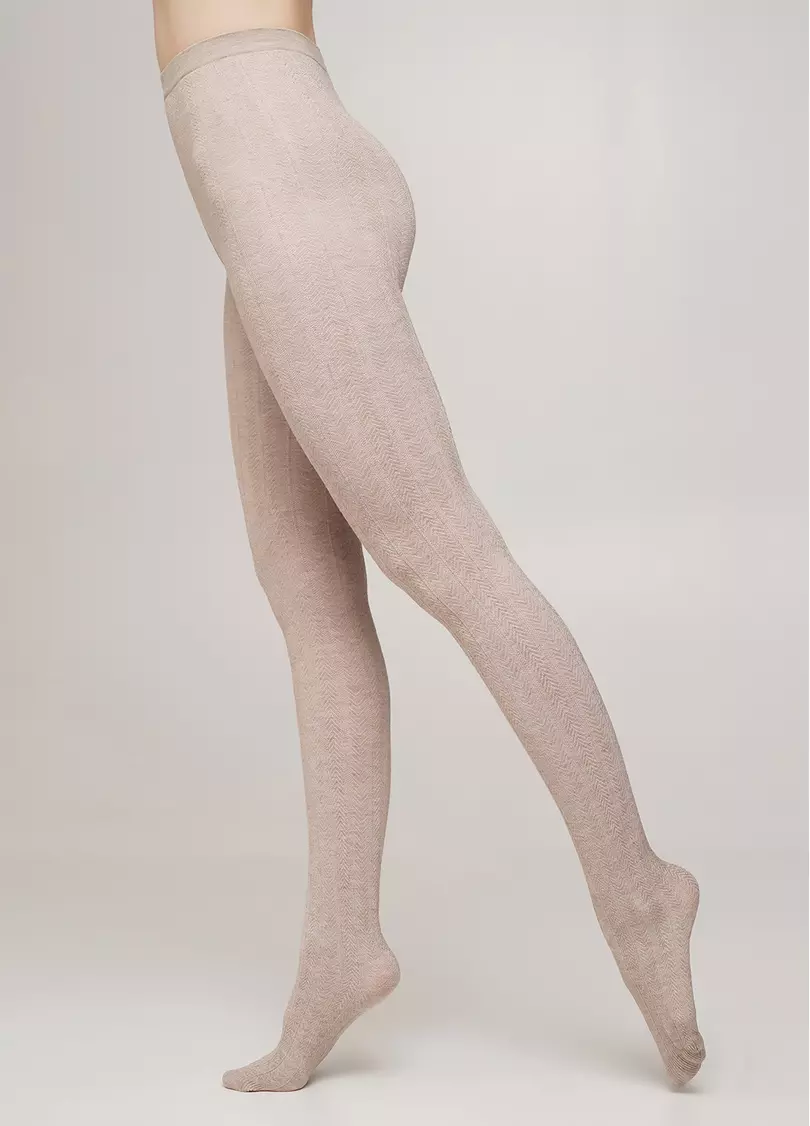 Колготки из вискозы с узором CASHMERE TOUCH FASHION (1) sand (бежевый)