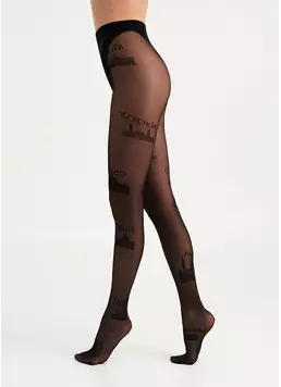 Колготки с городами Украины CITY 20 (1) nero (черный)