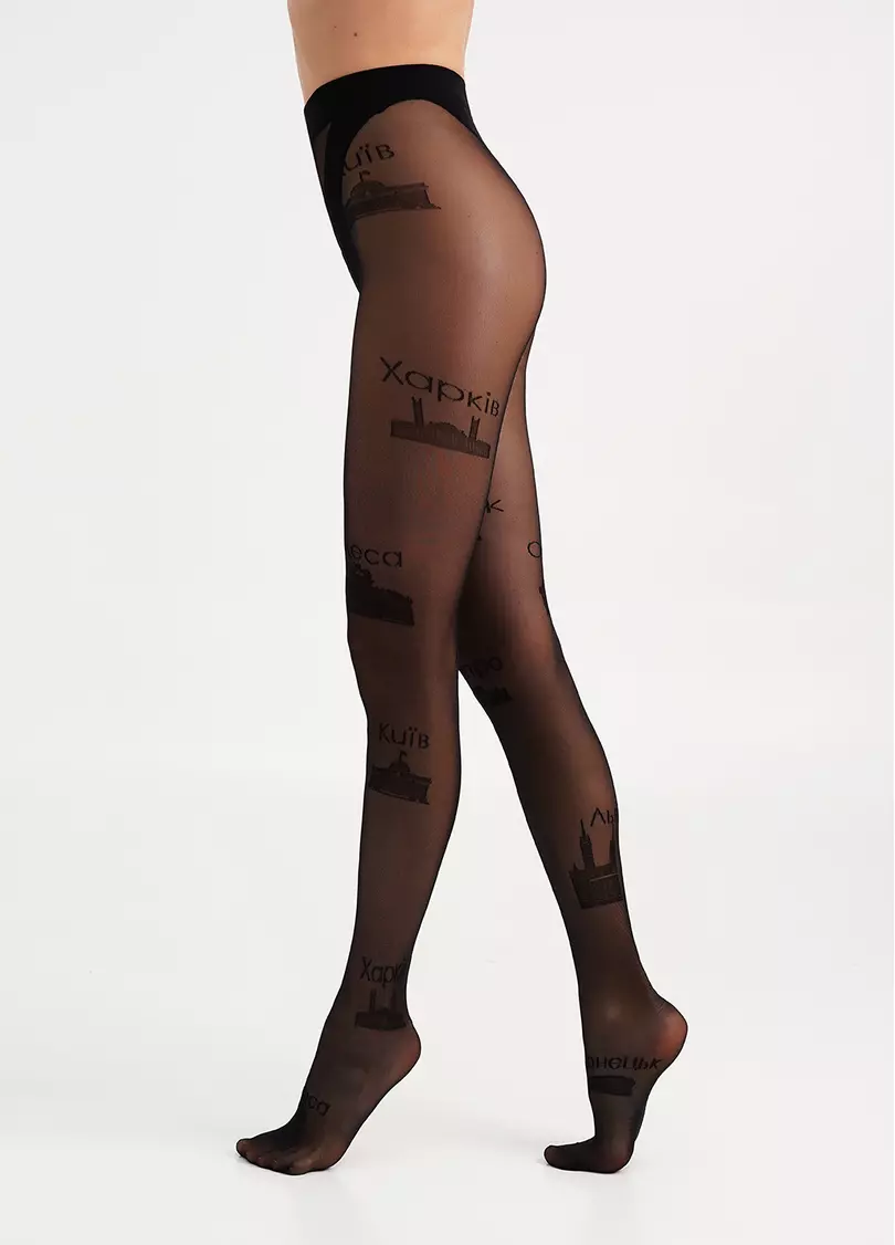 Колготки с городами Украины CITY 20 (1) nero (черный)