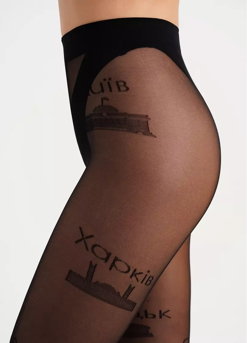 Колготки с городами Украины CITY 20 (1) nero (черный)