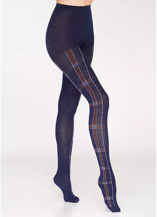 Колготки з бавовни CLARA 200 (1) (navy/clay)