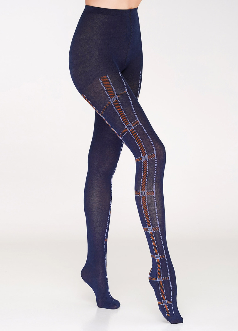 Колготки з бавовни CLARA 200 (1) (navy/clay)