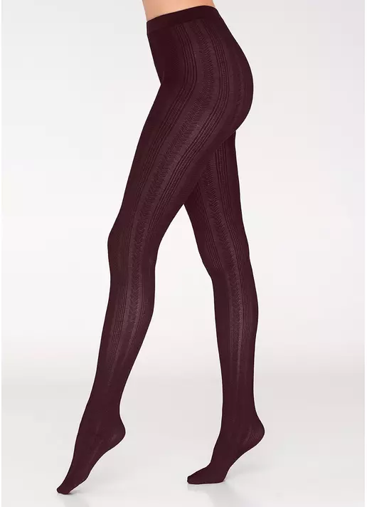 Колготи бавовняні з візерунком Delicate Voyage 150 den model 6 (marsala)