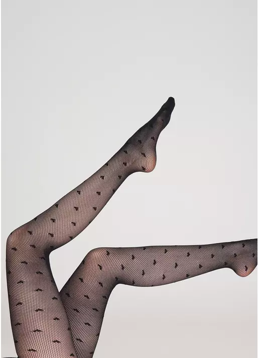 Жіночі колготки з малюнком FASHION NET LOVE 40 (2)