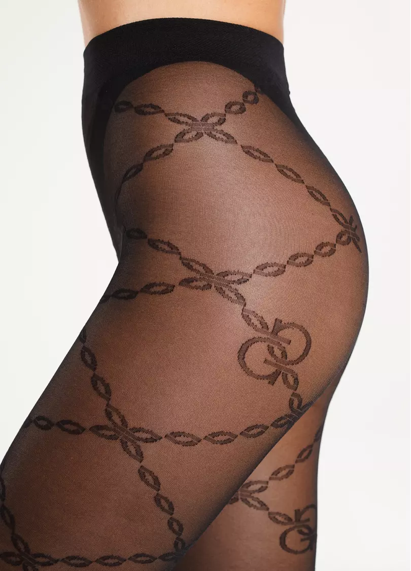 Колготки в цепочки с логотипом G FASHIONISTA 40 (9) nero (черный)