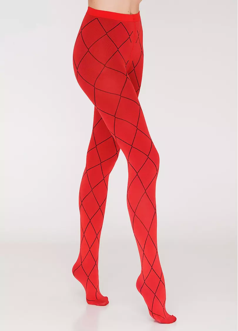 Колготки с геометрическим рисунком FIESTA 100 (4)