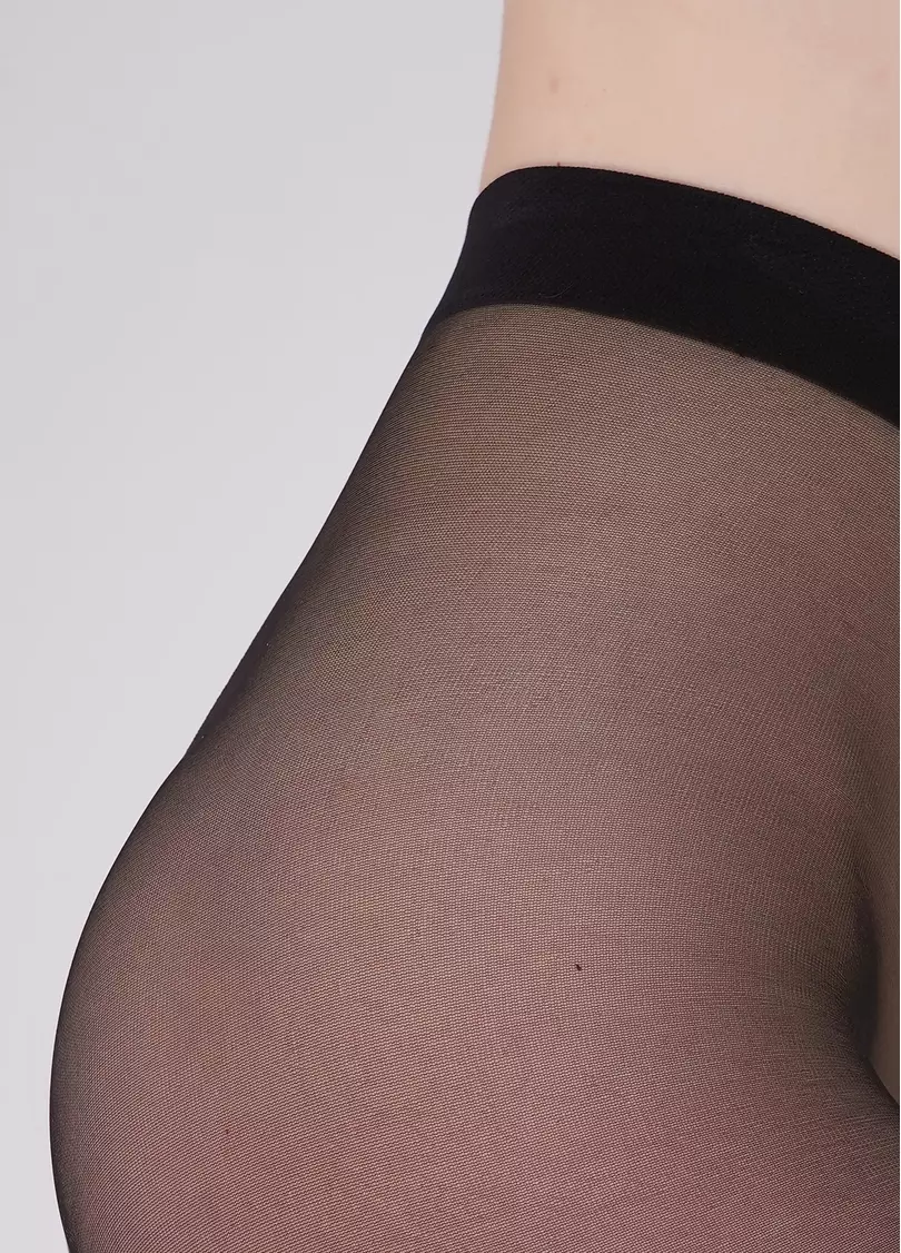 Колготки с имитацией чулок с узором HARLEY 60 nero (черный)