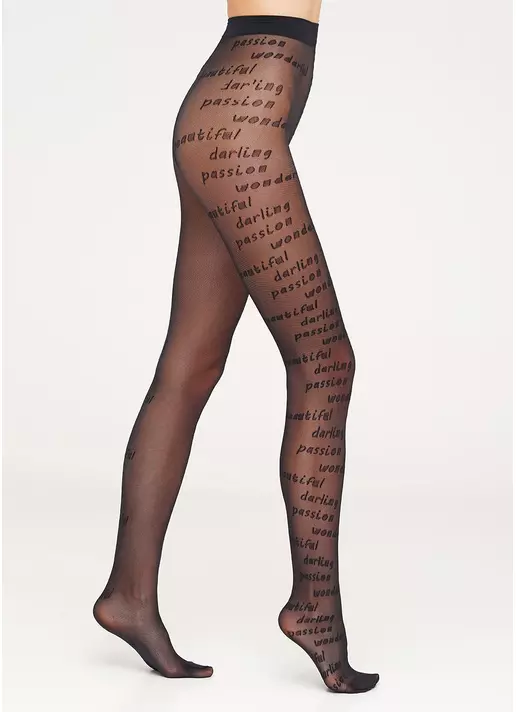Колготки с текстовым принтом Headlines 40 den model 1 Колготки с текстовым принтом Headlines 40 den model 1
