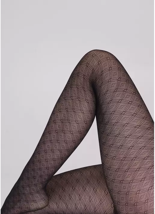 Колготки з ажурним малюнком HUSH 40 (5) nero (чорний) Колготки з ажурним малюнком HUSH 40 (5) nero (чорний)